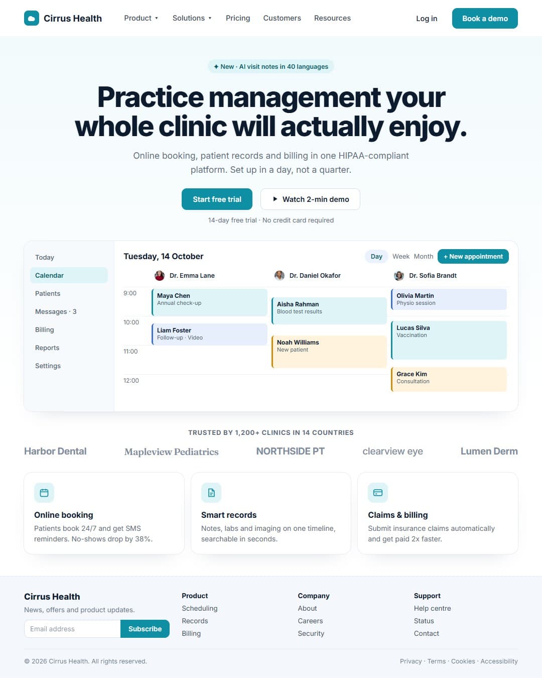 Healthcare clinics by ieecode: healthcare website design